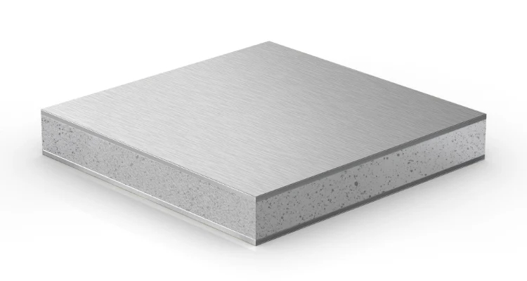 Section transversale du panneau composite aluminium A2