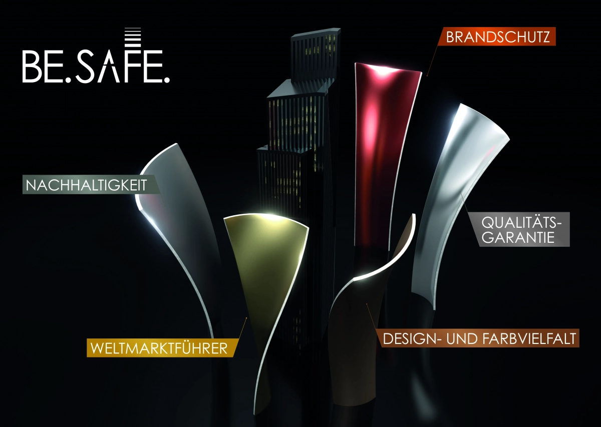 ALPOLIC BE.SAFE-Motiv Keyvisual der ALPOLIC BE.SAFE Kampagne