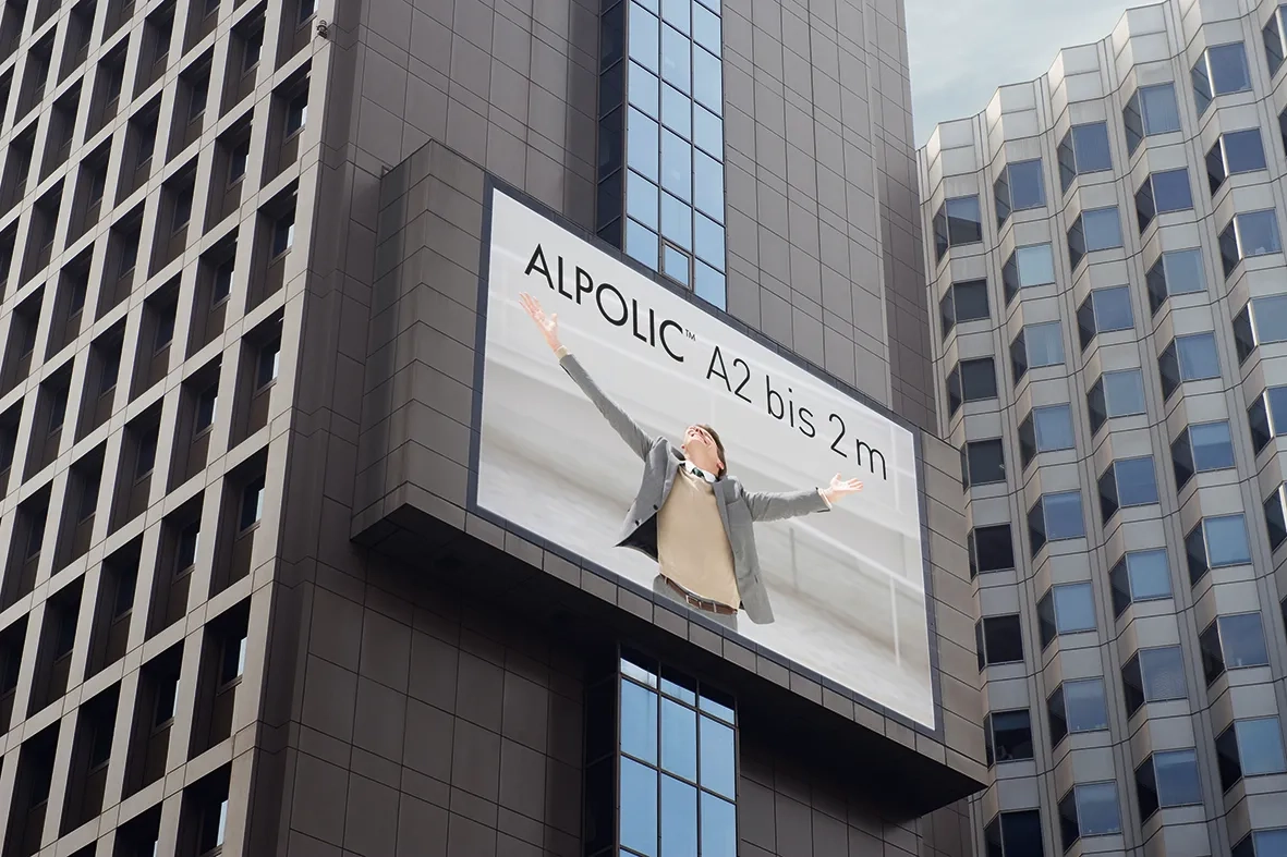 ALPOLIC A2 bis zu 2 m ALPOLIC bietet A2 Verbundplatten bis 2 Meter Breite an