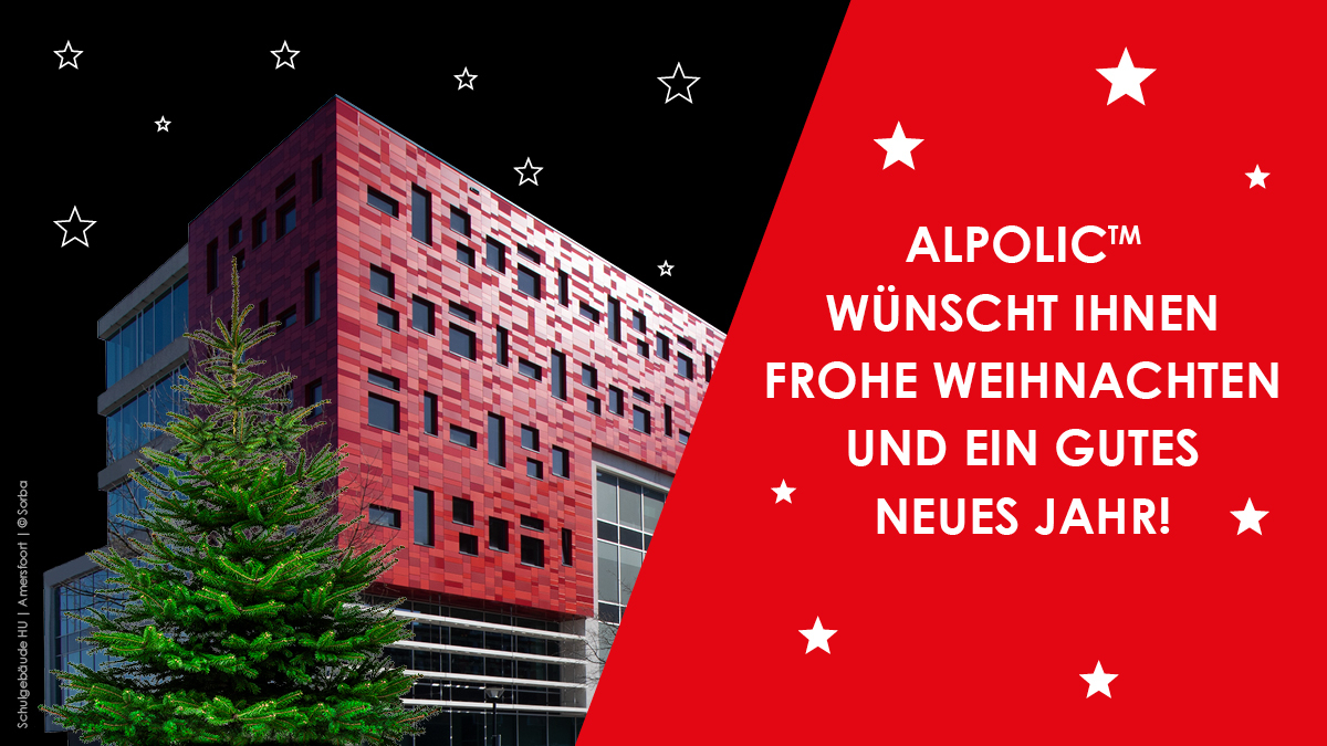 Weihnachtsgrafik mit einem Gruß von ALPOLIC