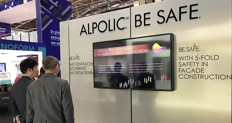 Screen zu BE.SAFE von ALPOLIC™ auf der BAU 2019