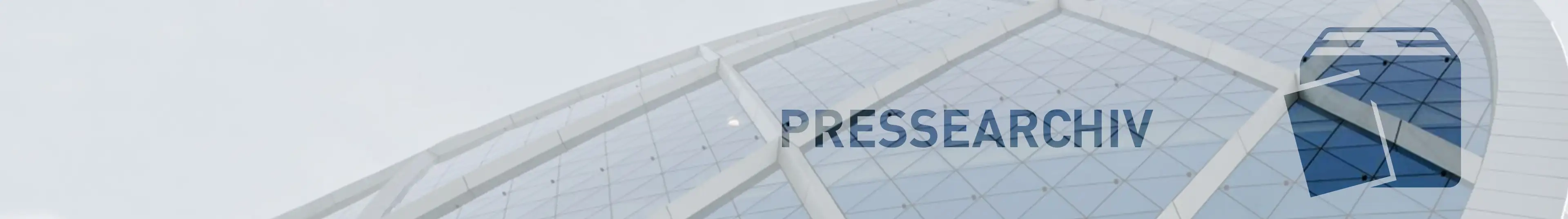 Pressearchiv Ansicht des Gebäudes Aldar Headquater in Abu Dhabi, UAE mit integriertem Icon Pressearchiv