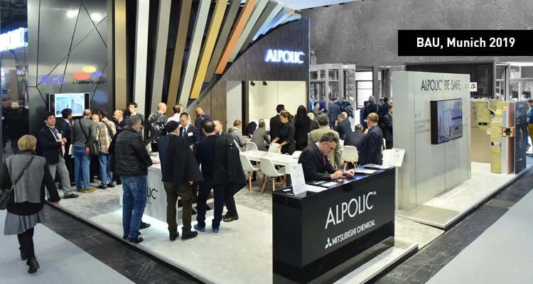 BAU 2019 à Munich Vue du stand de ALPOLIC au BAU 2019