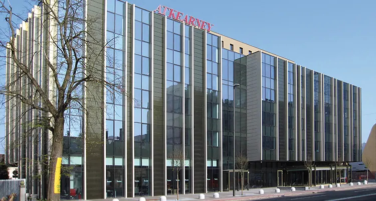 Façade view of the A.T.-Kearney in Slovenia.