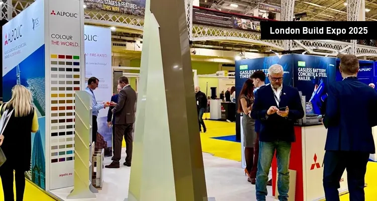 ALPOLIC™ auf der London Build Expo 2025 Ansicht des Messestandes von ALPOLIC™ auf der London Build Expo 2025